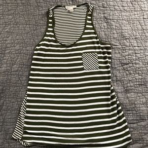 Racer back striped tank